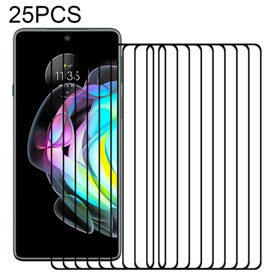 For Motorola Edge 20 25 PCS Full Glue Full Screen Tempered Glass Film