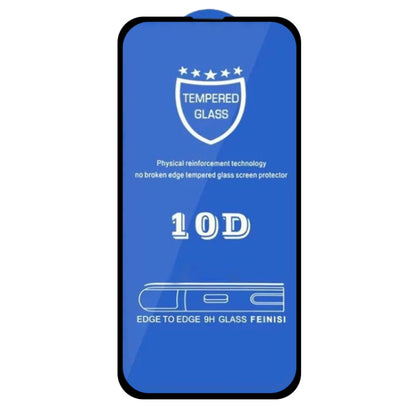 For iPhone 14 / 13 / 13 Pro 25pcs 9H 10D Full Screen Tempered Glass Screen Protector(Black) - iPhone 13 Tempered Glass by buy2fix | Online Shopping UK | buy2fix