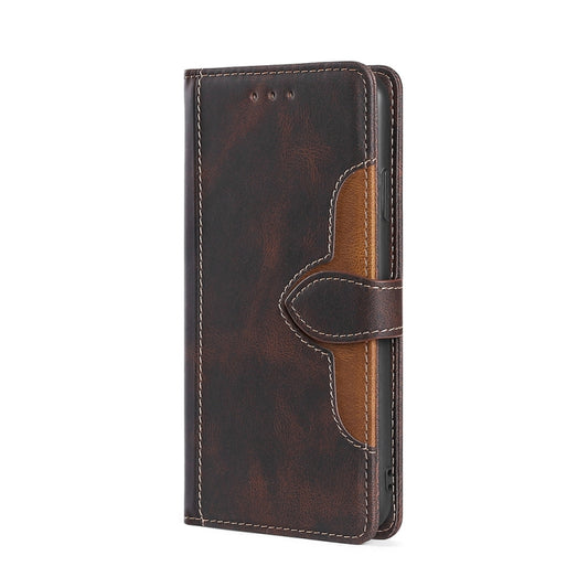 For Huawei P Smart 2021 Stitching Skin Feel Magnetic Buckle Horizontal Flip PU Leather Case with Holder & Card Slots & Wallet(Brown) - Huawei Cases by AutSpace | Online Shopping UK | buy2fix
