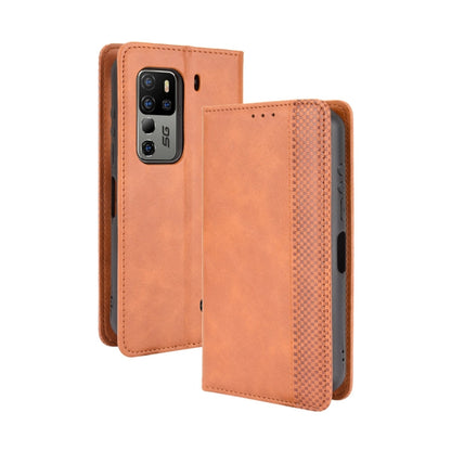 For Ulefone Armor 11 5G / Armor 11T 5G Magnetic Buckle Retro Crazy Horse Texture Horizontal Flip Leather Case with Holder & Card Slots & Photo Frame(Brown) by buy2fix