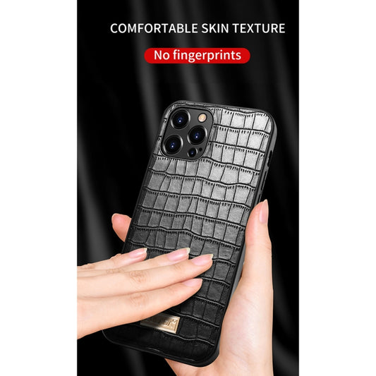 For iPhone 13 mini SULADA Crocodile Texture TPU Protective Case (Dark Green) - iPhone 13 mini Cases by SULADA | Online Shopping UK | buy2fix