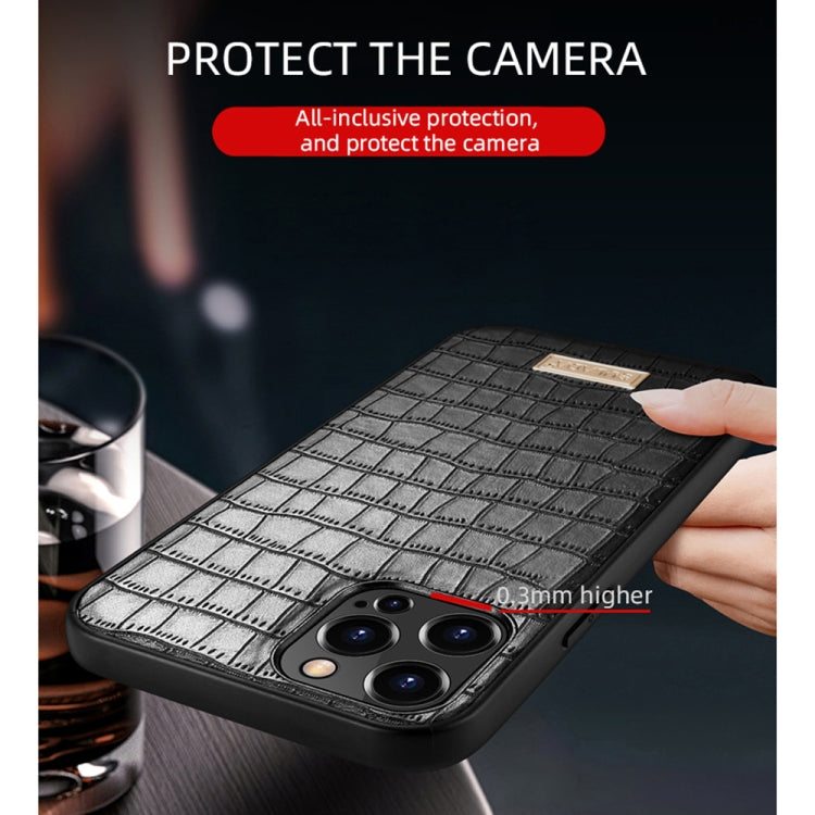 For iPhone 13 mini SULADA Crocodile Texture TPU Protective Case (Dark Green) - iPhone 13 mini Cases by SULADA | Online Shopping UK | buy2fix