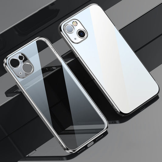 For iPhone 13 SULADA Elastic Silicone Edge Frame + TPU All-inclusive Anti-fall Case(Silver) - iPhone 13 Cases by SULADA | Online Shopping UK | buy2fix