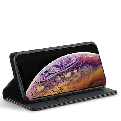 For iPhone X / XS LC.IMEEKE Carbon Fiber PU + TPU Horizontal Flip Leather Case with Holder & Card Slot & Wallet(Vertical Black) - More iPhone Cases by LC.IMEEKE | Online Shopping UK | buy2fix
