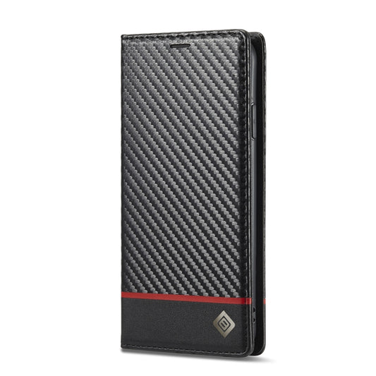 For iPhone XR LC.IMEEKE Carbon Fiber PU + TPU Horizontal Flip Leather Case with Holder & Card Slot & Wallet(Horizontal Black) - More iPhone Cases by LC.IMEEKE | Online Shopping UK | buy2fix