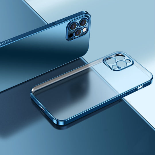 For iPhone 13 Pro Max SULADA Electroplating Shockproof Ultra-thin TPU Protective Case (Blue)