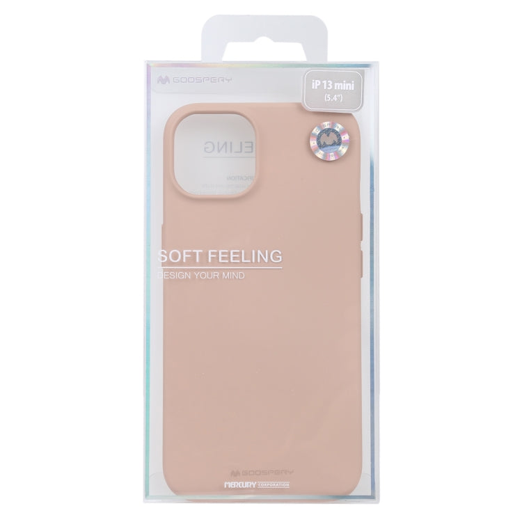 For iPhone 13 mini GOOSPERY SOFT FEELING Liquid TPU Shockproof Soft Case (Light Pink) - iPhone 13 mini Cases by GOOSPERY | Online Shopping UK | buy2fix