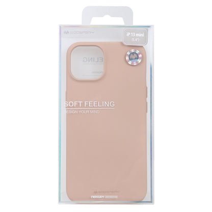 For iPhone 13 mini GOOSPERY SOFT FEELING Liquid TPU Shockproof Soft Case (Light Pink) - iPhone 13 mini Cases by GOOSPERY | Online Shopping UK | buy2fix