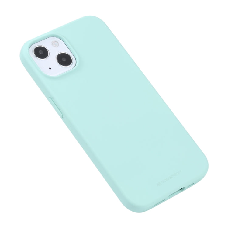 For iPhone 13 GOOSPERY SOFT FEELING Liquid TPU Shockproof Soft Case(Mint Green) by GOOSPERY