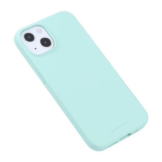 For iPhone 13 GOOSPERY SOFT FEELING Liquid TPU Shockproof Soft Case(Mint Green) by GOOSPERY