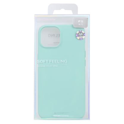For iPhone 13 GOOSPERY SOFT FEELING Liquid TPU Shockproof Soft Case(Mint Green) by GOOSPERY