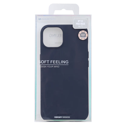 For iPhone 13 Pro GOOSPERY SOFT FEELING Liquid TPU Shockproof Soft Case (Navy Blue) by GOOSPERY