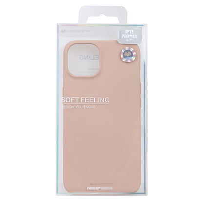 For iPhone 13 Pro Max GOOSPERY SOFT FEELING Liquid TPU Shockproof Soft Case (Light Pink) by GOOSPERY