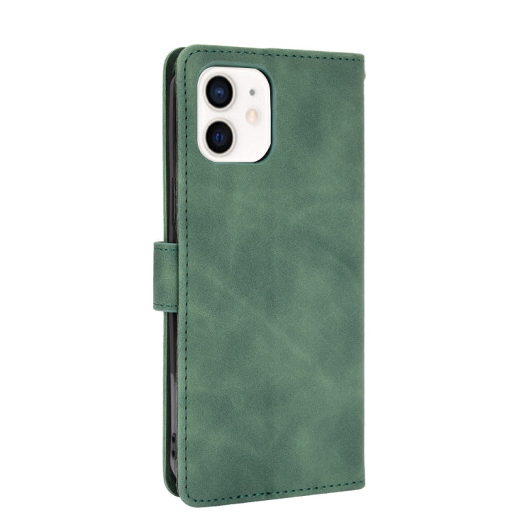 For iPhone 13 Solid Color Skin Feel Magnetic Buckle Horizontal Flip Calf Texture PU Leather Case with Holder & Card Slots & Wallet(Green) by buy2fix