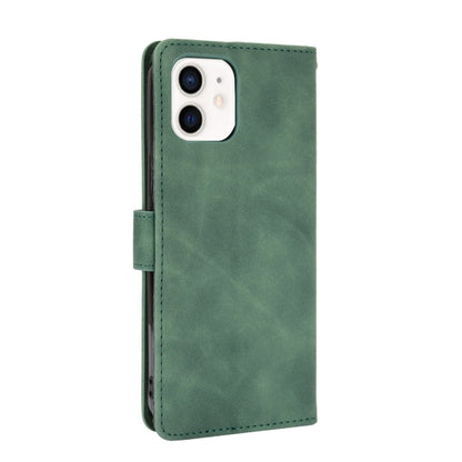 For iPhone 13 Solid Color Skin Feel Magnetic Buckle Horizontal Flip Calf Texture PU Leather Case with Holder & Card Slots & Wallet(Green) by buy2fix