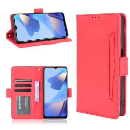 For OPPO A16 Skin Feel Calf Pattern Horizontal Flip Leather Case with Holder & Card Slots & Photo Frame(Red) by buy2fix