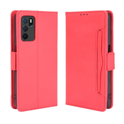 For OPPO A16 Skin Feel Calf Pattern Horizontal Flip Leather Case with Holder & Card Slots & Photo Frame(Red) by buy2fix