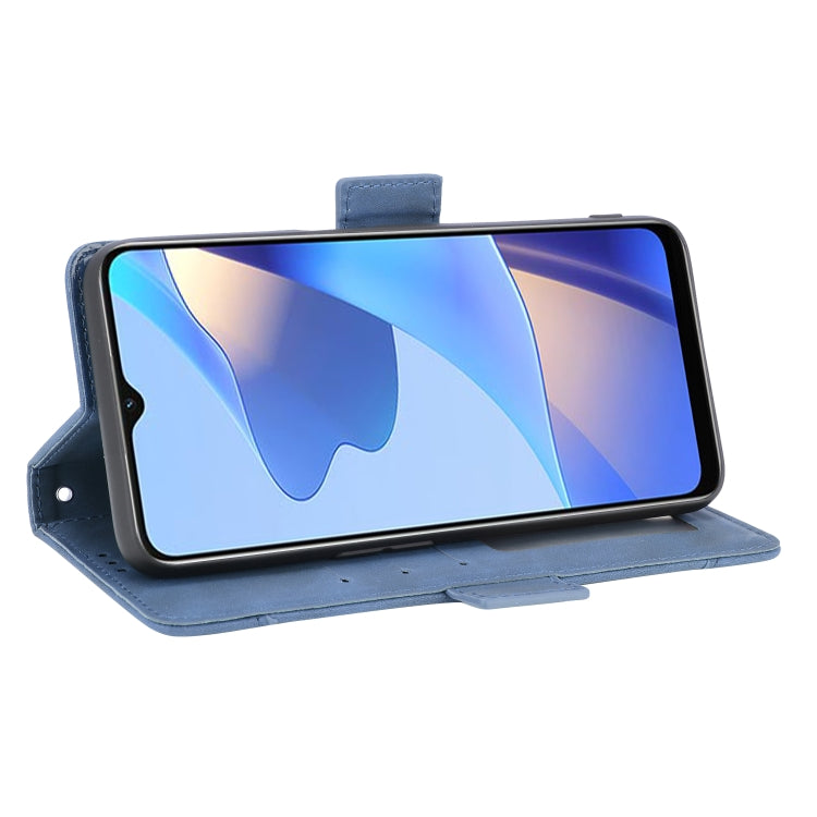 For OPPO A16 Skin Feel Calf Pattern Horizontal Flip Leather Case with Holder & Card Slots & Photo Frame(Blue) by buy2fix