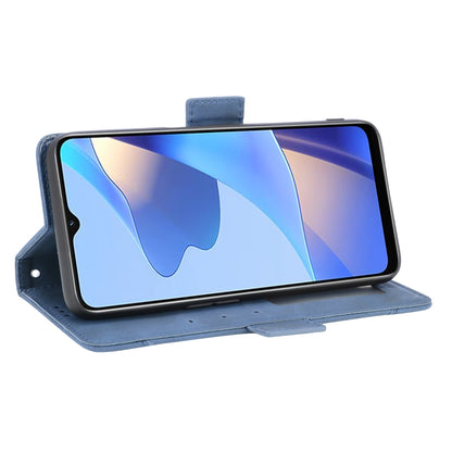 For OPPO A16 Skin Feel Calf Pattern Horizontal Flip Leather Case with Holder & Card Slots & Photo Frame(Blue) by buy2fix