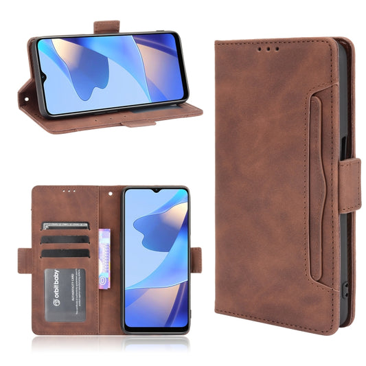 For OPPO A16 Skin Feel Calf Pattern Horizontal Flip Leather Case with Holder & Card Slots & Photo Frame(Brown) by buy2fix