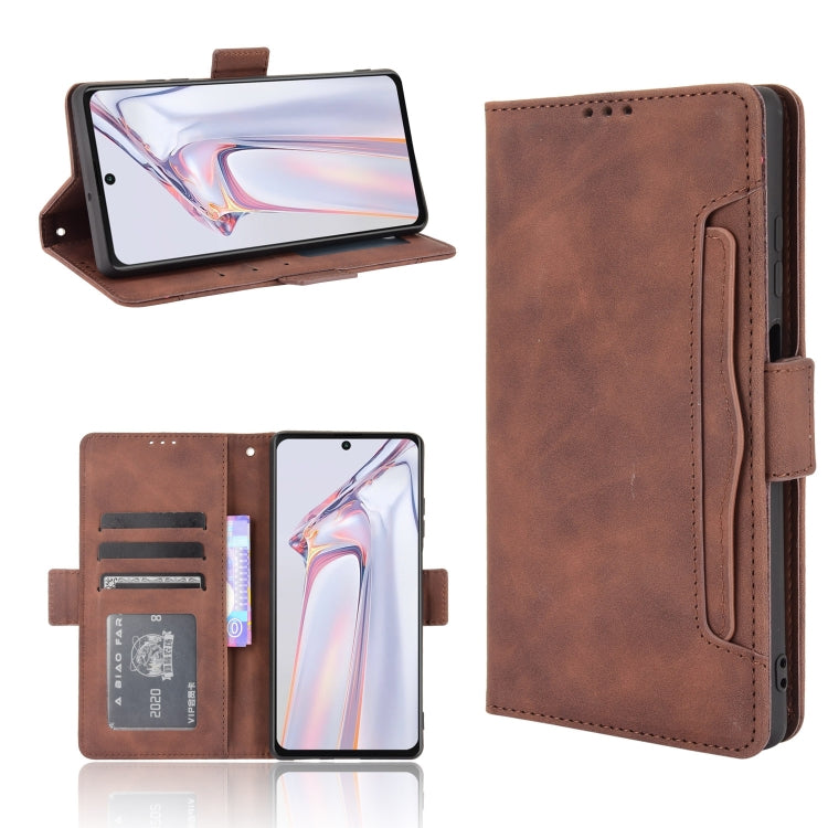 For Blackview A100 Skin Feel Calf Pattern Horizontal Flip Leather Case with Holder & Card Slots & Photo Frame(Brown) by buy2fix