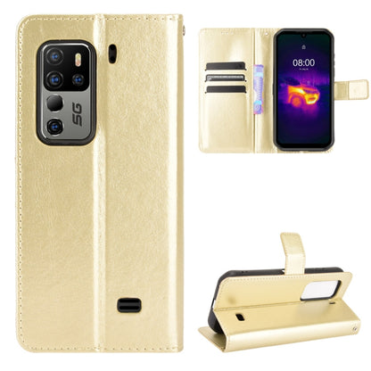 For Ulefone Armor 11 5G/11T 5G Crazy Horse Texture Horizontal Flip Leather Case with Holder & Card Slots & Lanyard(Gold) - Ulefone Cases by buy2fix | Online Shopping UK | buy2fix