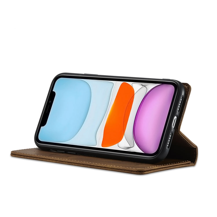 For iPhone 11 Forwenw F2 Series Magnetic Horizontal Flip Leather Case with Holder & Card Slots & Wallet (Brown) - iPhone 11 Cases by Forwenw | Online Shopping UK | buy2fix