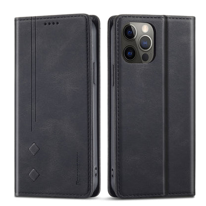 For iPhone 11 Pro Max Forwenw F2 Series Magnetic Horizontal Flip Leather Case with Holder & Card Slots & Wallet (Black) - iPhone 11 Pro Max Cases by Forwenw | Online Shopping UK | buy2fix