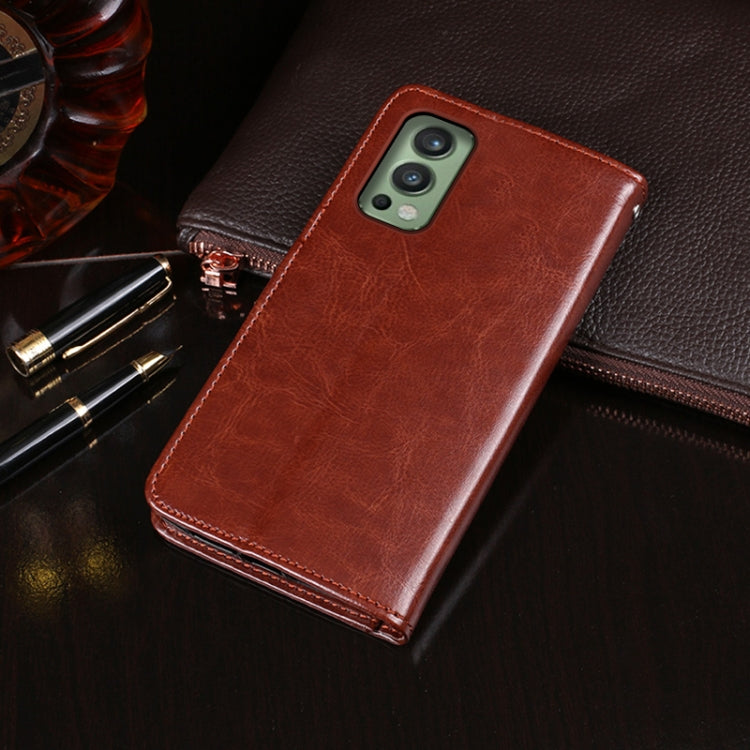 idewei Crazy Horse Texture Horizontal Flip Leather Case with Holder & Card Slots & Wallet For OnePlus Nord 2 5G(Brown) - OnePlus Cases by idewei | Online Shopping UK | buy2fix