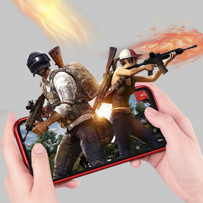 For iPhone 11 Ultra Slim Double Sides Magnetic Adsorption Angular Frame Tempered Glass Magnet Flip Case(Red) by buy2fix