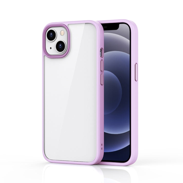 For iPhone 13 mini Ming Shield Hybrid Frosted Transparent PC + TPU Scratchproof Shockproof Case (Purple) by buy2fix