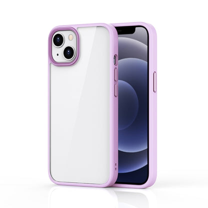For iPhone 13 mini Ming Shield Hybrid Frosted Transparent PC + TPU Scratchproof Shockproof Case (Purple) by buy2fix