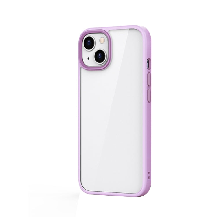 For iPhone 13 mini Ming Shield Hybrid Frosted Transparent PC + TPU Scratchproof Shockproof Case (Purple) by buy2fix