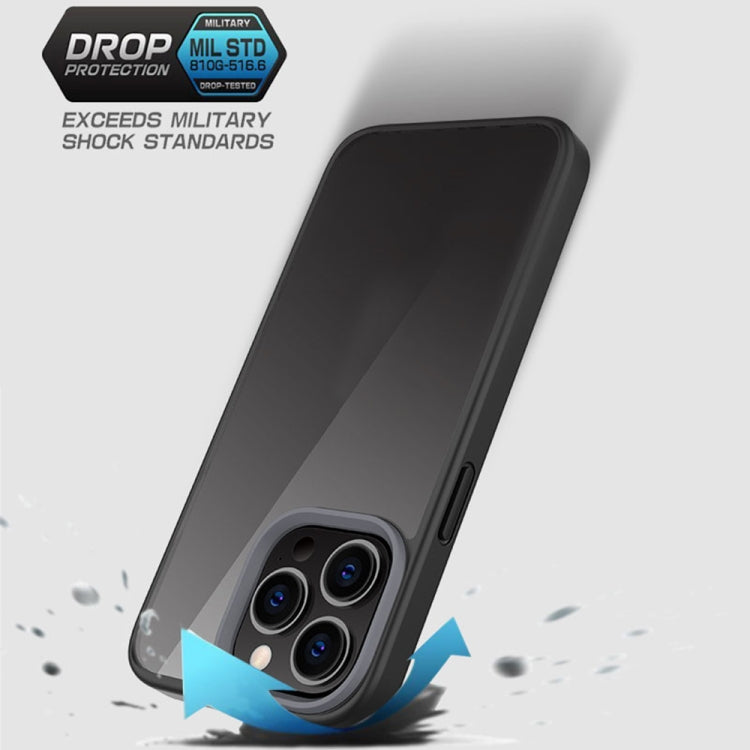 For iPhone 13 mini Ming Shield Hybrid Frosted Transparent PC + TPU Scratchproof Shockproof Case (Purple) by buy2fix