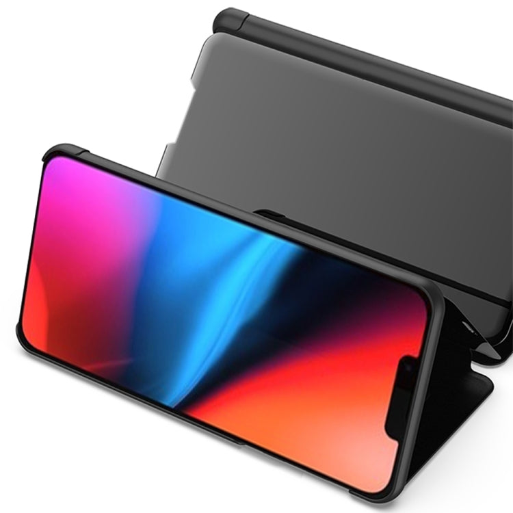 For iPhone 13 mini Plated Mirror Horizontal Flip Leather Case with Holder (Purple Blue) by buy2fix