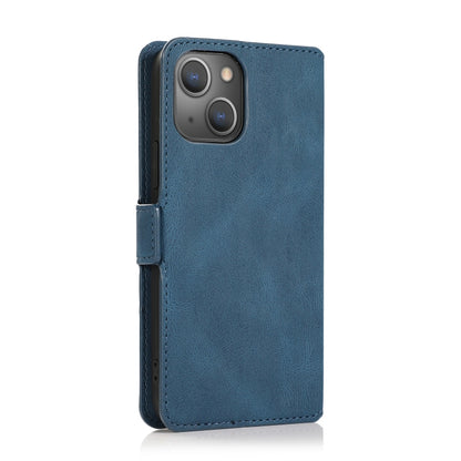 For iPhone 13 mini Retro Magnetic Closing Clasp Horizontal Flip Leather Case with Holder & Card Slots & Photo Frame & Wallet (Navy Blue) by buy2fix
