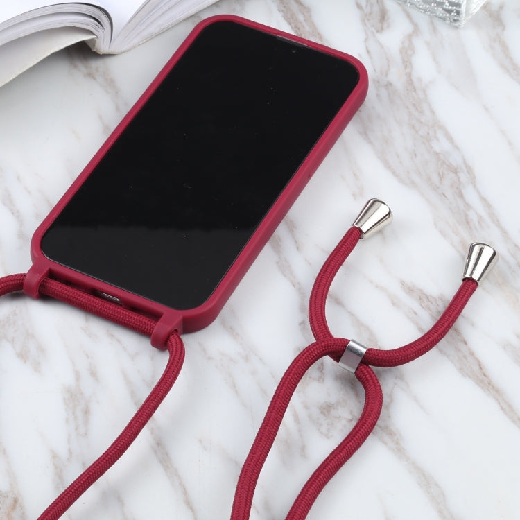 For iPhone 13 mini Candy Colors TPU Protective Case with Lanyard (Red) by buy2fix
