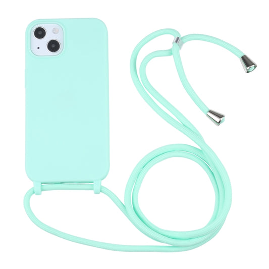 For iPhone 13 mini Candy Colors TPU Protective Case with Lanyard (Mint Green) by buy2fix