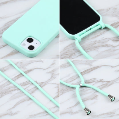 For iPhone 13 mini Candy Colors TPU Protective Case with Lanyard (Mint Green) by buy2fix
