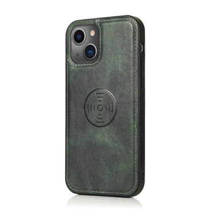 For iPhone 13 Strong Magnetic Detachable Horizontal Flip Leather Case with Card Slots & Wallet(Green) - iPhone 13 Cases by buy2fix | Online Shopping UK | buy2fix