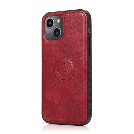 For iPhone 13 Strong Magnetic Detachable Horizontal Flip Leather Case with Card Slots & Wallet(Red) - iPhone 13 Cases by buy2fix | Online Shopping UK | buy2fix