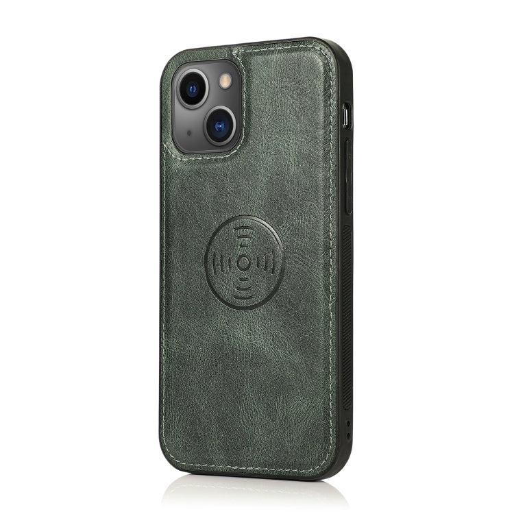 For iPhone 13 mini Strong Magnetic Detachable Horizontal Flip Leather Case with Card Slots & Wallet For  iPhone 13 Mini(Green) - iPhone 13 mini Cases by buy2fix | Online Shopping UK | buy2fix