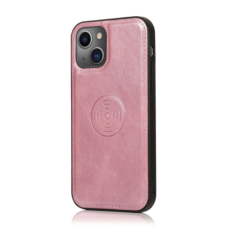 For iPhone 13 mini Strong Magnetic Detachable Horizontal Flip Leather Case with Card Slots & Wallet For iPhone 13 Mini(Rose Gold) by buy2fix
