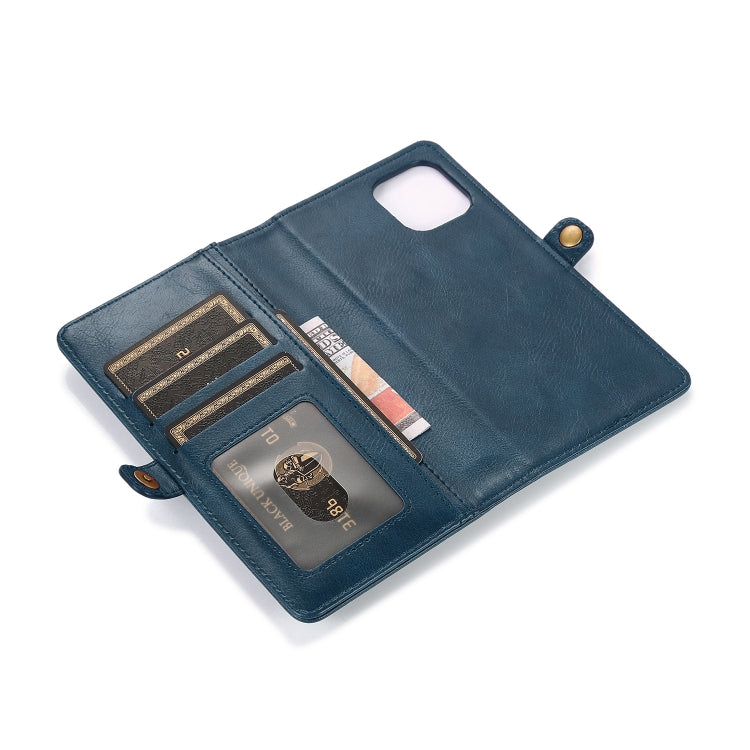For iPhone 13 Pro Strong Magnetic Detachable Horizontal Flip Leather Case with Card Slots & Wallet (Blue) - iPhone 13 Pro Cases by buy2fix | Online Shopping UK | buy2fix