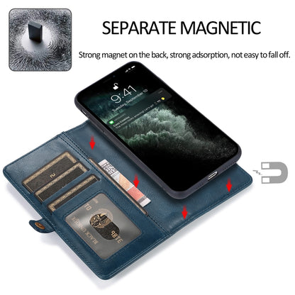 For iPhone 13 Pro Max Strong Magnetic Detachable Horizontal Flip Leather Case with Card Slots & Wallet (Blue) - iPhone 13 Pro Max Cases by buy2fix | Online Shopping UK | buy2fix