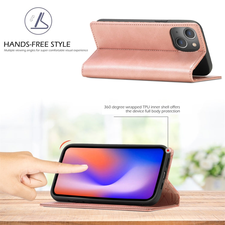 For iPhone 13 mini LC.IMEEKE Strong Magnetic PU + Matte TPU Horizontal Flip Leather Case with Holder & Card Slots & Wallet (Rose Gold) - iPhone 13 mini Cases by LC.IMEEKE | Online Shopping UK | buy2fix