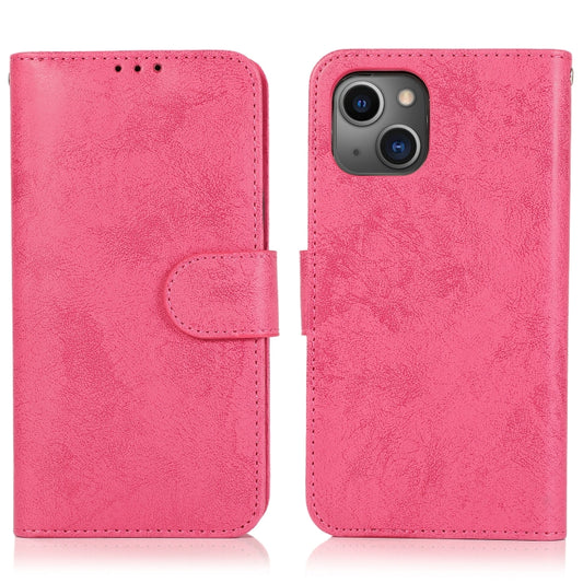 For iPhone 13 mini Retro 2 in 1 Detachable Horizontal Flip Leather Case with Card Slots & Wallet For iPhone 13 Mini(Pink) by buy2fix