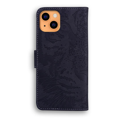 For iPhone 13 mini Tiger Embossing Pattern Horizontal Flip Leather Case with Holder & Card Slots & Wallet (Black) by buy2fix