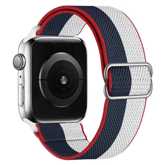 High Elastic Nylon Watch Band For Apple Watch Ultra 49mm&Watch Ultra 2 49mm / Series 9&8&7 45mm / SE 3&SE 2&6&SE&5&4 44mm / 3&2&1 42mm(United States) by buy2fix
