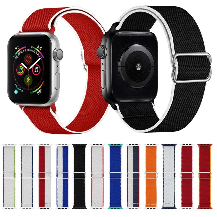 High Elastic Nylon Watch Band For Apple Watch Ultra 49mm&Watch Ultra 2 49mm / Series 9&8&7 45mm / SE 3&SE 2&6&SE&5&4 44mm / 3&2&1 42mm(France) by buy2fix